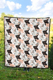 Pig Pattern Print Design 05 Premium Quilt