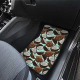 Coconut Pattern Print Design 03 Front and Back Car Mats