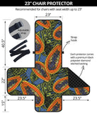 Colorful papaya tropical leaves Chair Cover Protector