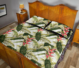heliconia pattern Quilt Bed Set
