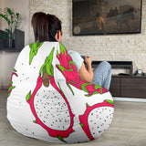 Dragon Fruits White Background Bean Bag Cover