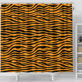 Bengal Tigers Skin Print Pattern Background Shower Curtain Fulfilled In US
