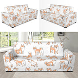 Shiba Inu Dog Pattern Sofa Slipcover
