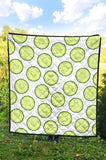 Cucumber Slices Pattern Premium Quilt