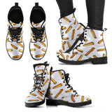 French Fries Potato Pattern Leather Boots