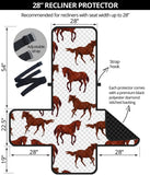 Horses running pattern background Recliner Cover Protector