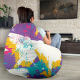 Colorful Crow Illustration Pattern Bean Bag Cover
