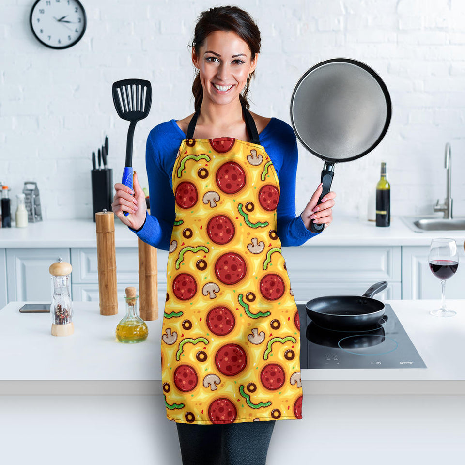 Pizza Texture Pattern Adjustable Apron