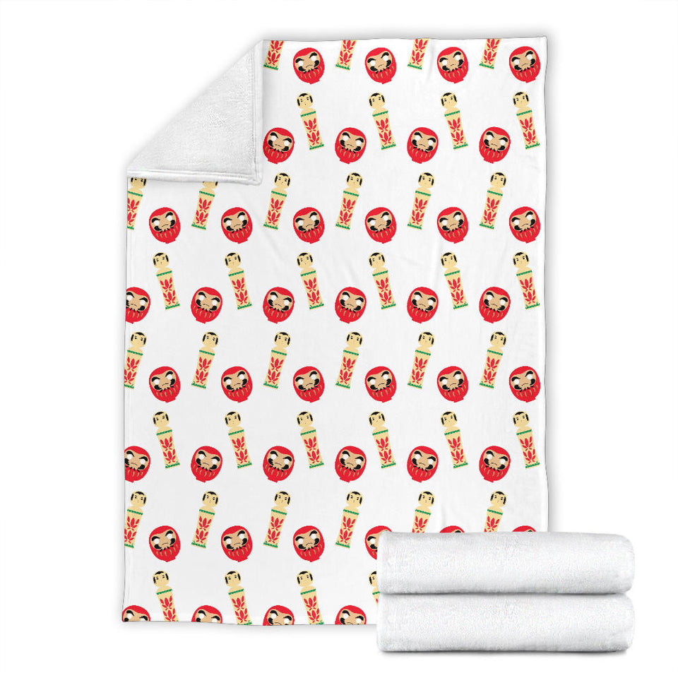 Daruma Japanese Wooden Doll Premium Blanket