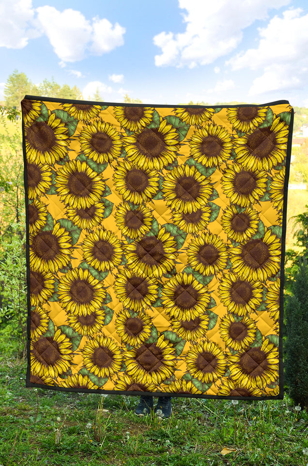 Sunflower Pattern Premium Quilt
