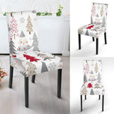 Cute Christmas Tree Pattern Dining Chair Slipcover