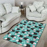 Hedgehog Pattern Print Design 03 Area Rug