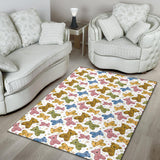 Teddy Bear Pattern Print Design 01 Area Rug