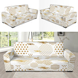 Beautiful Gold Japanese Pattern Sofa Slipcover