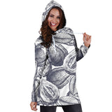 Guava Tropical Hand Drawn Pattern Women'S Hoodie Dress