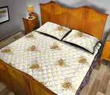 Bee honeycomb seamless design pattern Quilt Bed Set