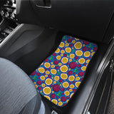 Passion Fruit Blue Background Front Car Mats