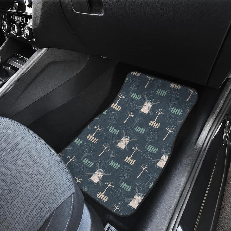 Windmill Tree Pattern Front Car Mats