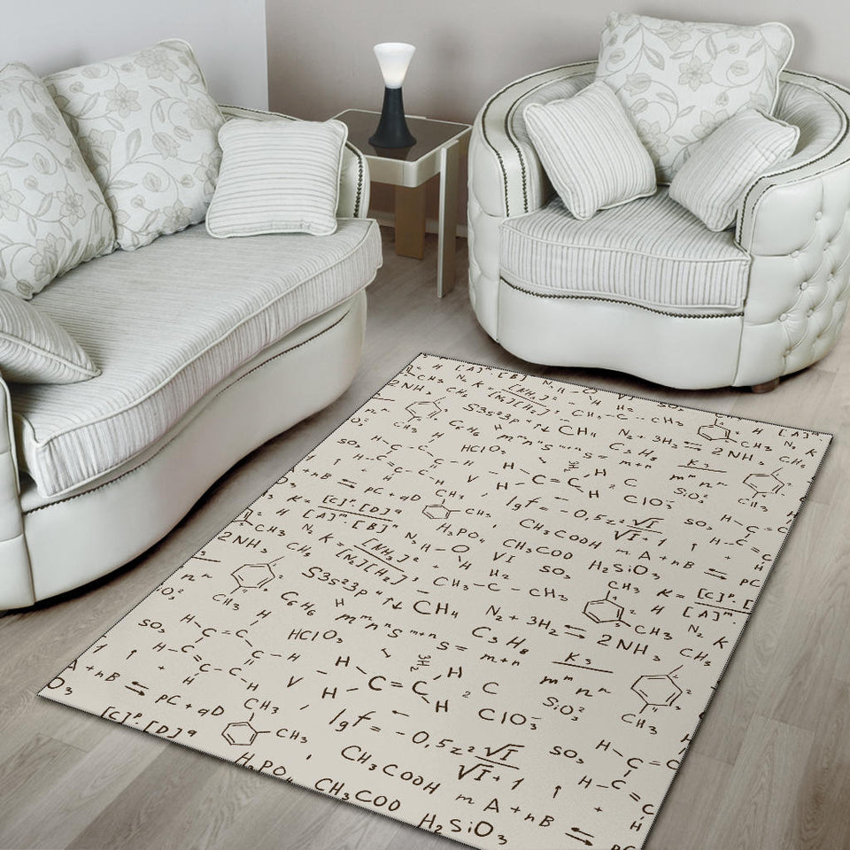 Chemistry Periodic Table Pattern Print Design 04 Area Rug