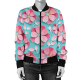 3D Sakura Cherry Blossom Pattern Women'S Bomber Jacket