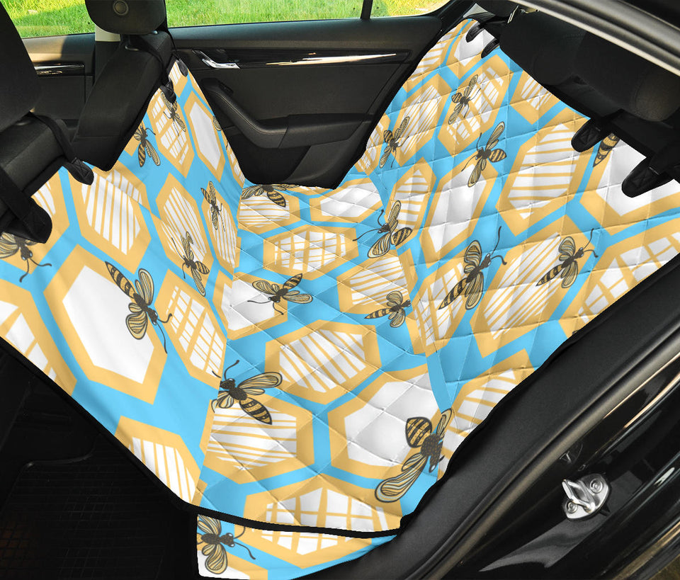 Bee Honeycomb Pattern Dog Car Seat Covers
