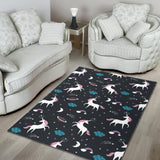 Unicorn Rainbows Moon Clound Star Pattern Area Rug