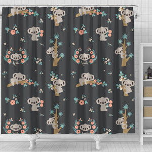 Cute Koala Pattern Shower Curtain Fulfilled In US
