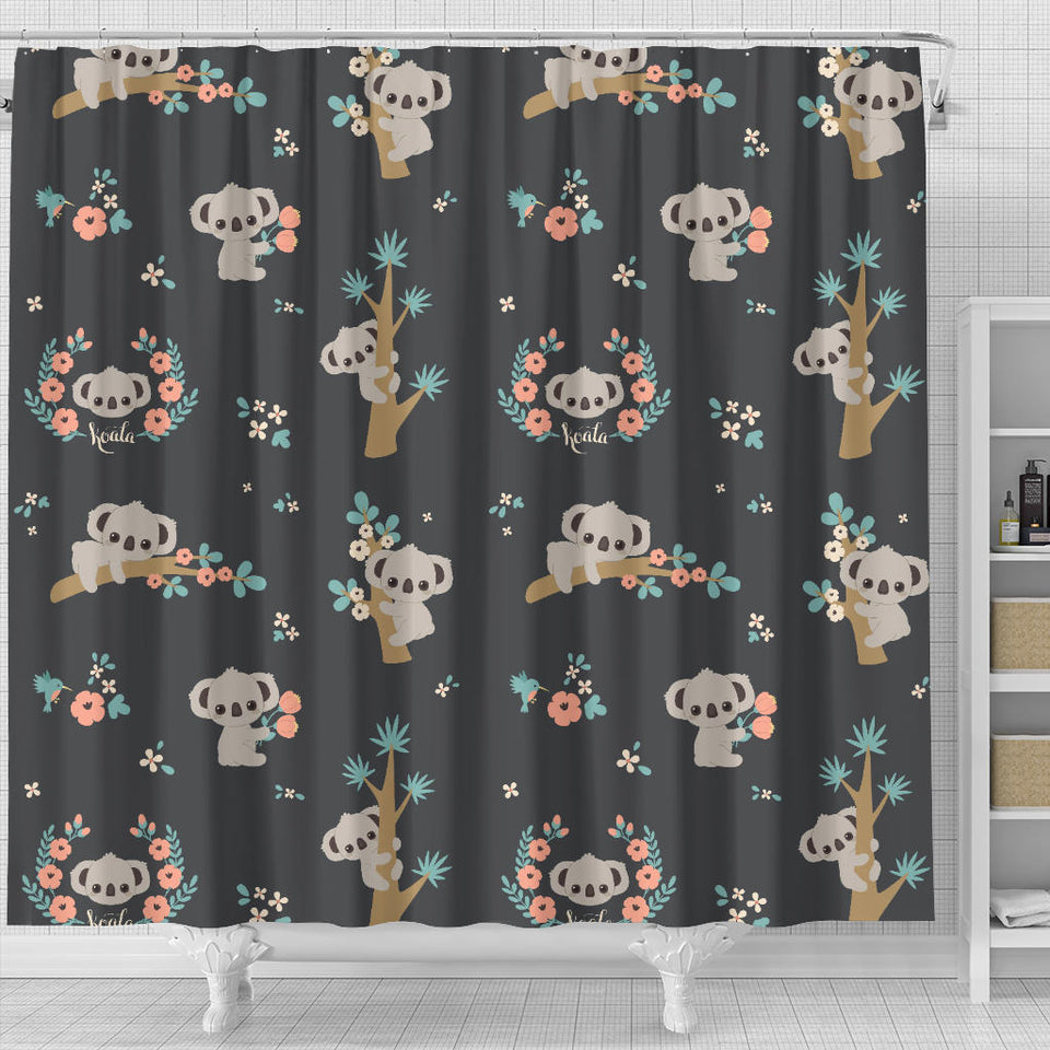 Cute Koala Pattern Shower Curtain Fulfilled In US