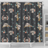 Cute Koala Pattern Shower Curtain Fulfilled In US