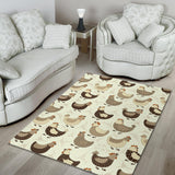 Cute Rooster Chicken Cock Area Rug
