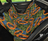Colorful Papaya Tropical Leaves Dog Car Seat Covers