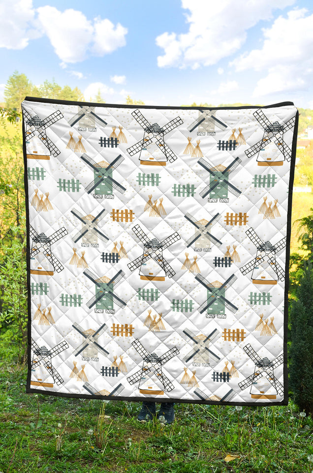 Windmill Pattern Premium Quilt