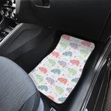 Hippopotamus Pattern Print Design 03 Front and Back Car Mats