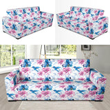 Hummingbird Pattern Print Design 02 Sofa Slipcover