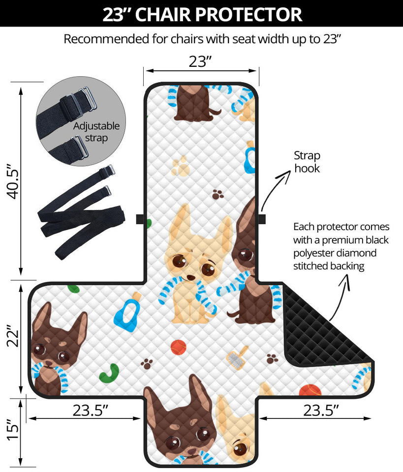 Cute Chihuahua dog pattern Chair Cover Protector
