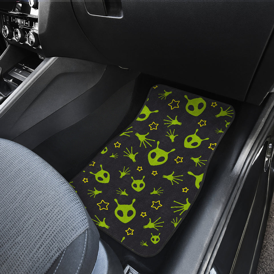 Alien Pattern Print Design 02 Front and Back Car Mats
