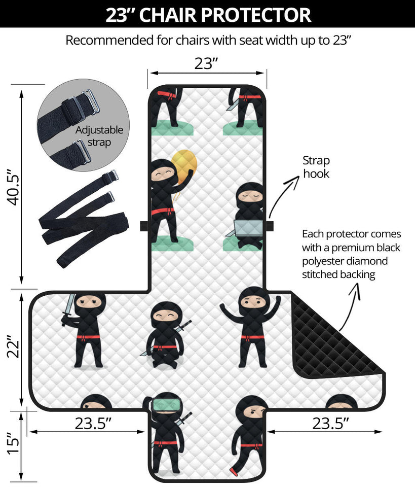 Cute ninja katana sword pattern Chair Cover Protector