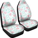 Clock Time Pattern Blackground Universal Fit Car Seat Covers