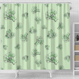 Broccoli Sketch Pattern Shower Curtain Fulfilled In US