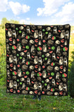 Raccoon Watermelon Pattern Premium Quilt