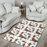 Sea Lion Seals Jellyfish Pattern Area Rug