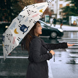 Cute Sleeping Sheep Moon Cloud Pattern Umbrella