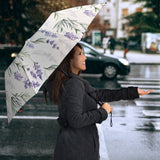 Hand Painting Watercolor Lavender Umbrella