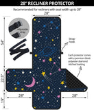 space pattern with planets, comets, constellations and stars Recliner Cover Protector