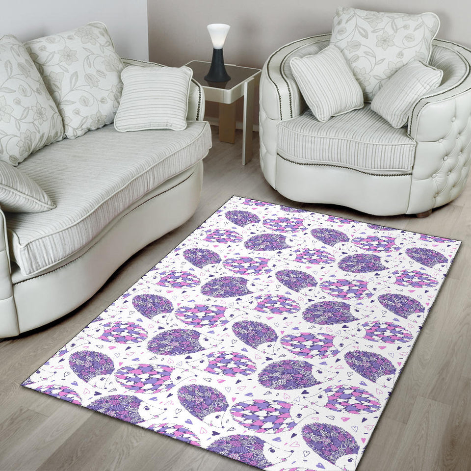 Hedgehog Pattern Print Design 05 Area Rug