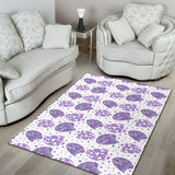 Hedgehog Pattern Print Design 05 Area Rug