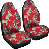 Zebra Abstract Red Background  Universal Fit Car Seat Covers