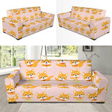 Cute Shiba Inu Dog Pattern  Sofa Slipcover