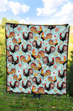 Rooster Chicken Cock Snowfalke Premium Quilt