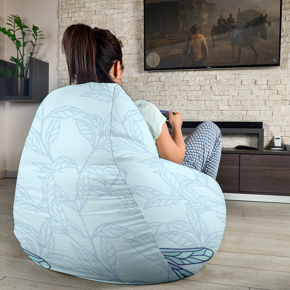 Dragonfly Pattern Blue Background Bean Bag Cover